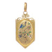 Medallion pendant in gold with enamel, seed beads 58 Facettes 22152-0265