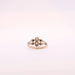 Ring Art Nouveau double trilogy ring Rose gold Diamonds 58 Facettes