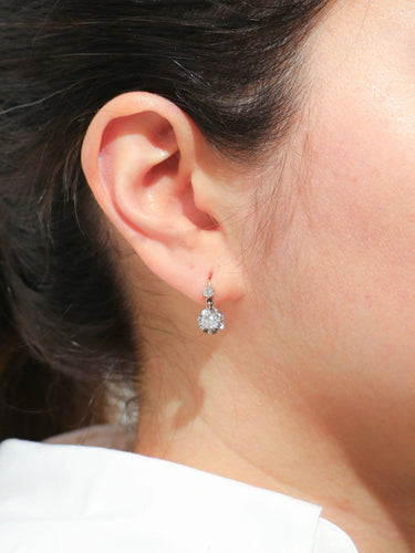 Boucles d'oreilles Dormeuses diamants 58 Facettes 651