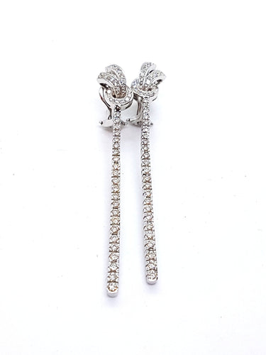 Boucles d'oreilles Boucles d'oreilles Pendants Or blanc Diamant 58 Facettes 06117CD