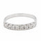Bague 56 Bague Demi alliance Or blanc Diamant 58 Facettes 2225474CN