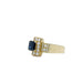 Ring 66 Tank ring Yellow gold Sapphire Diamonds 58 Facettes REF2215
