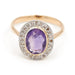Ring 57 Pompadour ring White gold Amethyst 58 Facettes 2002823CN