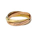 Ring 57 Cartier ring, "Trinity", three golds, small model. 58 Facettes 31453