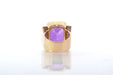 Ring 56 Tank ring Yellow gold Amethyst Diamonds 58 Facettes 25299