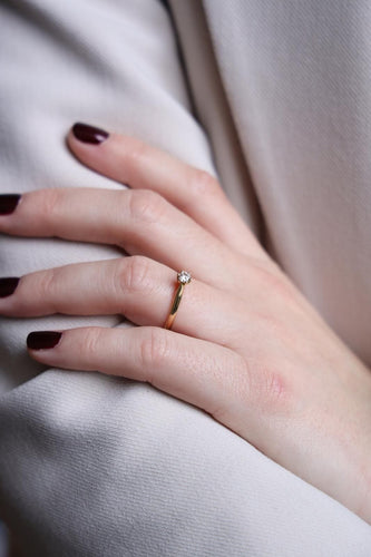 Bague 51.5 Bague Solitaire Or jaune Diamant 58 Facettes 1719189CN