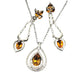 Pendentif Pendentif et boucles d'oreilles - diamants et topaze 58 Facettes