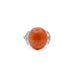Ring 52 Coral and platinum ring 58 Facettes REF2365-87