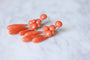 Boucles d'oreilles Boucles d'oreilles girandoles anciennes en or et goutte de corail 58 Facettes