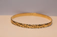 Bracelet Flat bracelet engraved yellow gold 58 Facettes 11312