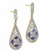 Art Deco Sapphire Diamond Drop Earrings 58 Facettes 23247-0283