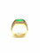 Bague Bague or jaune émeraude ovale et diamants 58 Facettes