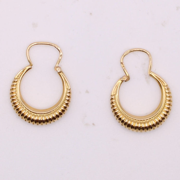 Boucles d'oreilles Créoles or jaune 58 Facettes