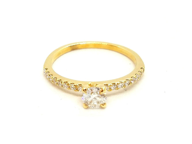 Bague 53 Bague Solitaire Or jaune Diamant 58 Facettes 578728RV