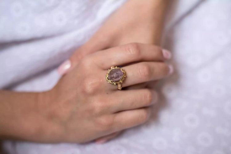 Bague 60 Bague Camée améthyste 58 Facettes 1031