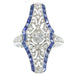 Bague 53 Bague saphir et diamants 58 Facettes 17209-0239