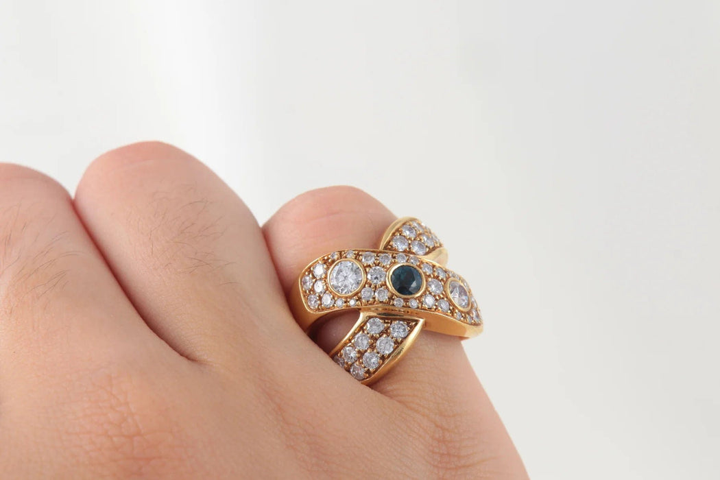 Bague Bague Diamants et Saphirs 58 Facettes 413