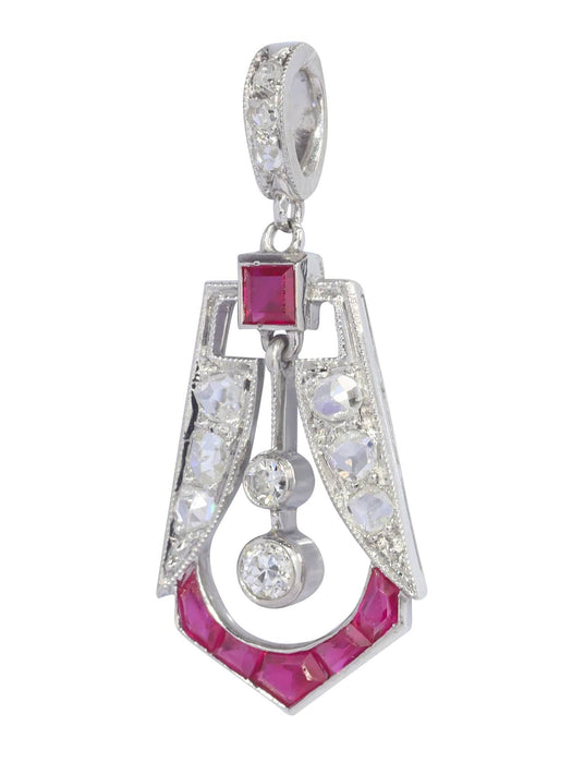 Pendentif Pendentif Art Déco diamant et rubis 58 Facettes 22119-0281