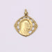 Art Nouveau religious medal pendant Virgin in profile 58 Facettes