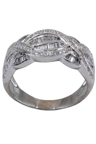 Bague 54 BAGUE DIAMANTS ENTRELACÉE 58 Facettes 058541