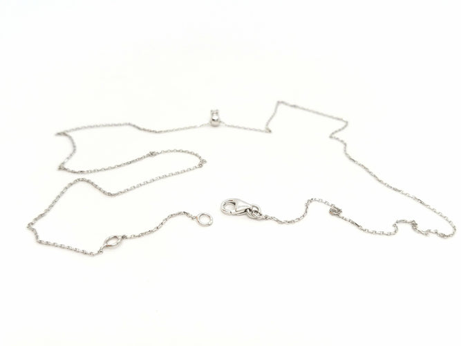Collier Collier Chaîne + pendentif Or blanc Diamant 58 Facettes 579129RV