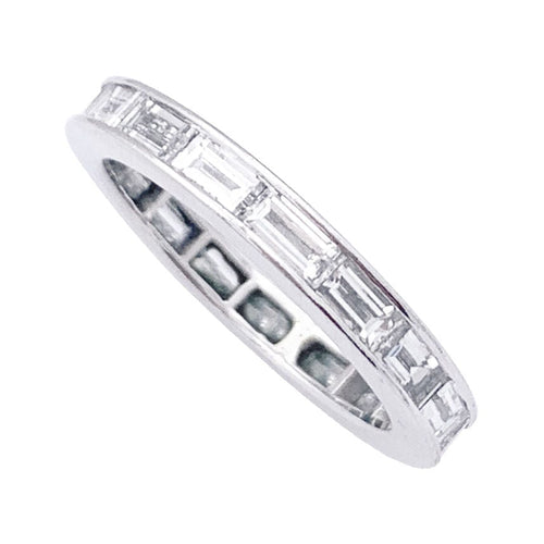 Bague 50.5 Alliance platine et diamants. 58 Facettes 33379