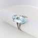 Ring White gold and aquamarine ring 58 Facettes 24232