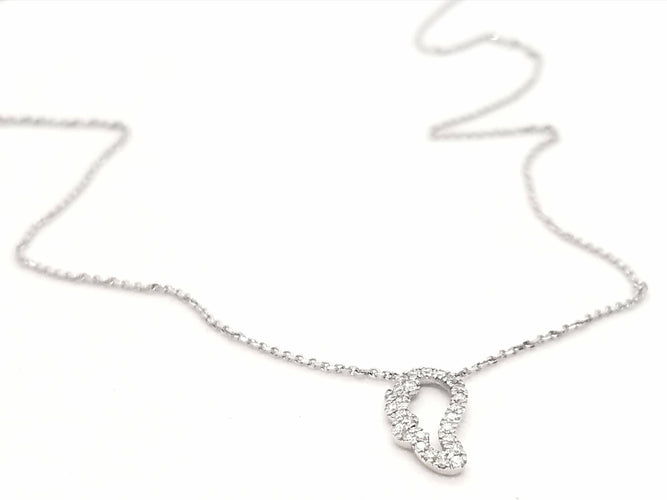 Collier Collier Aile d'ange Or blanc Diamant 58 Facettes 579298RV