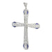 Diamond and sapphire cross pendant 58 Facettes 20357-0011