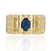 Ring 56 Tank-style sapphire and diamond ring 58 Facettes 21-221