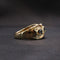 Bague 56 Bague Jarretière Or jaune Saphirs Diamants 58 Facettes