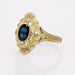 Ring 53 Art Nouveau ring matte yellow gold and sapphire 58 Facettes 23-331