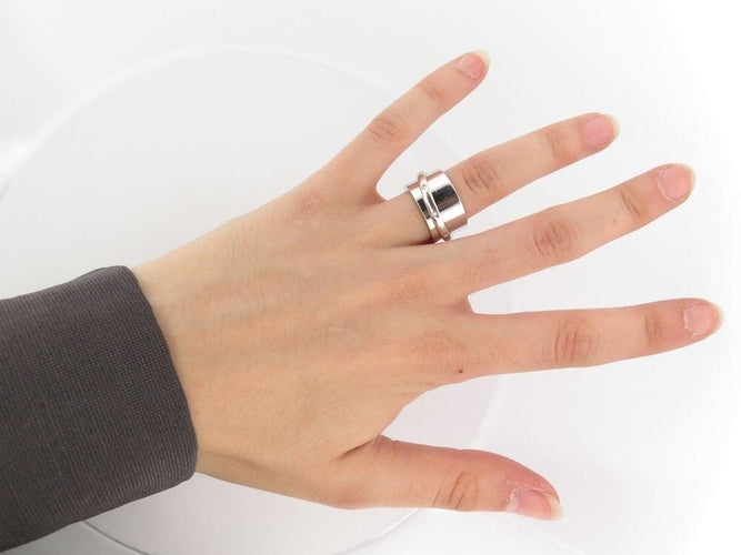 Bague 52 bague DINH VAN ariane gm t52 or blanc 18k 17gr diamants 58 Facettes 250435