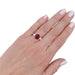 Bague 52 Bague or blanc, rubis et diamants. 58 Facettes 32370