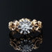 Ring 54 Old retro diamond solitaire ring 58 Facettes 21-340A