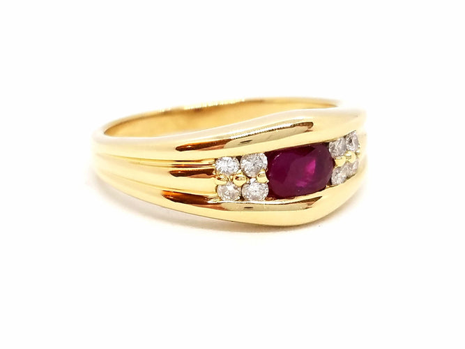 Bague 53 Bague Or jaune Rubis 58 Facettes 713701CN
