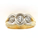 Tank Ring in yellow gold, diamonds 58 Facettes 5687s