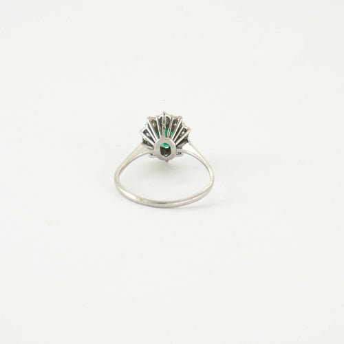 Bague 55 Bague Marguerite Emeraude Diamants 58 Facettes EL2-76
