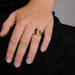 Ring 55 Tank Ring Signet Ring Diamond and Synthetic Sapphires 58 Facettes 1