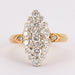 Ring 58 Marquise ring in yellow gold, diamonds 58 Facettes