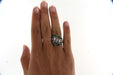 Ring Ring in white gold, diamonds & emeralds 58 Facettes 6433 k