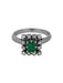 Ring 56 White gold, diamond and emerald ring 58 Facettes