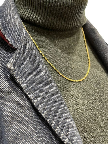 Collier CHAINE MAILLE ALTERNÉE FORCAT ET BATON 58 Facettes 048761