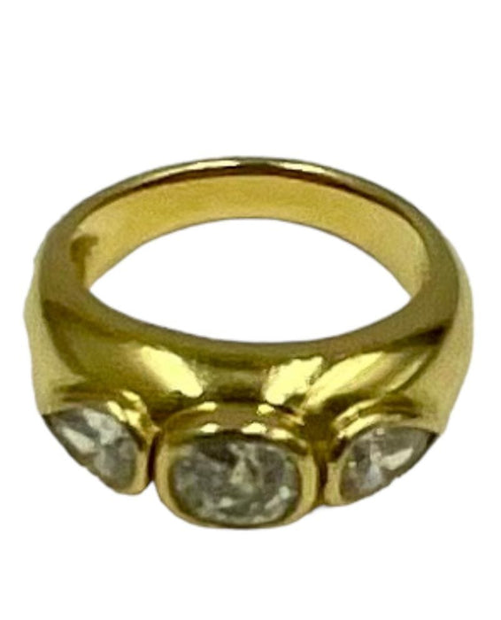 Bague Bague or jaune diamants 58 Facettes