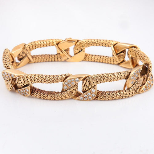 Bracelet GEORGES LENFANT - Rare Bracelet en Or & Diamants 58 Facettes