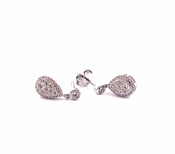 Boucles d'oreilles Boucles d’oreilles diamants forme goutte 58 Facettes