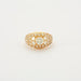 Ring 55 Paved bangle ring Yellow gold Diamonds 58 Facettes