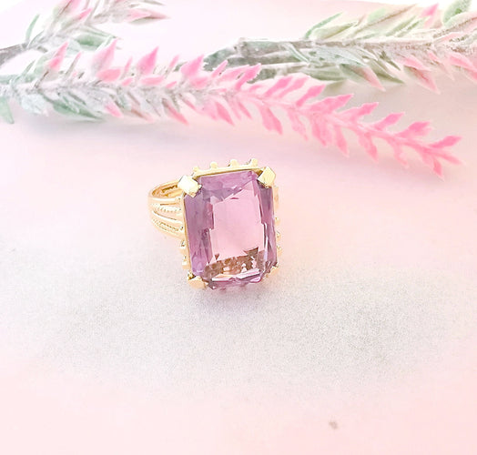 Bague Bague Améthyste rectangulaire 58 Facettes AB 1077