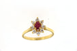 Ring MARGUERITE RUBY RING 58 Facettes 5932d
