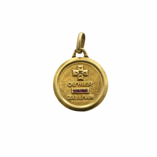 Pendentif Médaille d'amour Diamant Rubis 58 Facettes 230251R